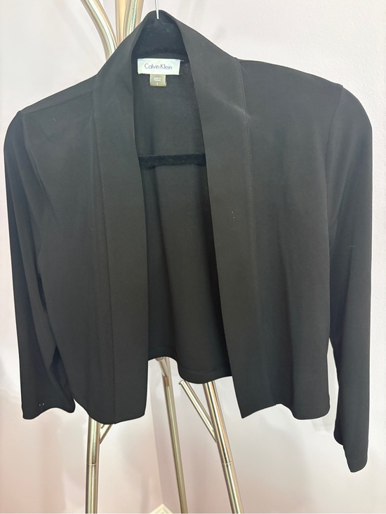 Calvin Klein Jackets & Blazers - Calvin Klein Black Cropped Open-Front Blazer